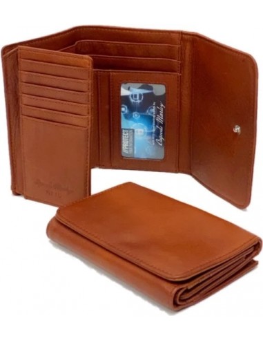 Osgoode Marley Cashmere Leather Snap Wallet with 16 Credit Card Pockets pas cher