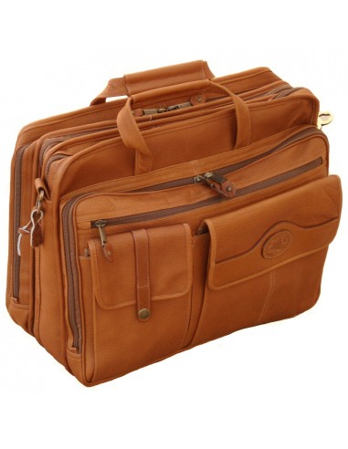 Santa Fe Leather Deluxe Expandable Laptop Brief soldes