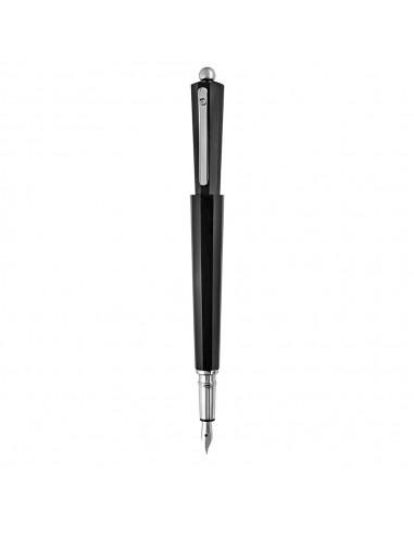 Giuliano Mazzuoli Moka Black Aluminum Fountain Pen pas chere