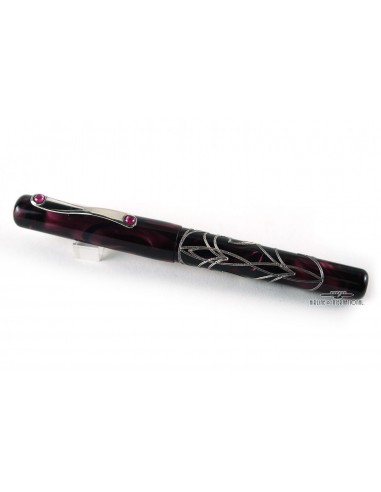 Visconti Richelieu Burgundy/Sterling Silver Limited Edition Fountain Pen pas cher 