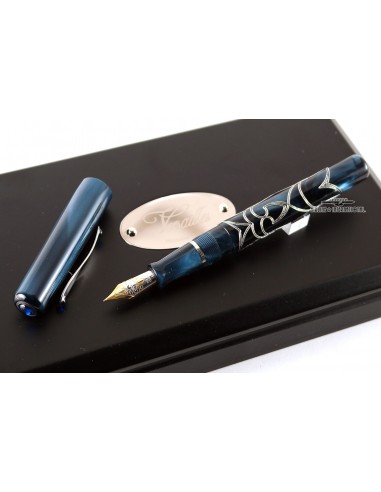 Visconti Versailles Blue/Sterling Limited Edition Fountain Pen Faites des économies