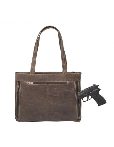 GTM Distressed Leather Concealed Carry Shoulder Portfolio les muscles