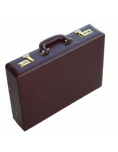 Leather 4-5" Expandable Burgundy Attaché des créatures d'habitude