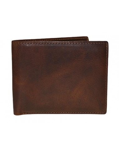 Cheyenne Hand-Stained Leather Removable Passcase Wallet soldes