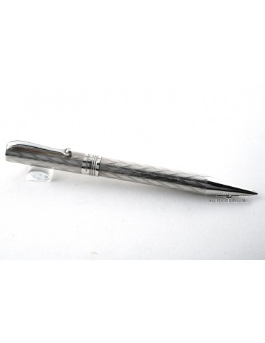 Montegrappa Vintage Sterling Silver Cylindrical Heritage Ballpoint Pen - RARE! Vous souhaitez 