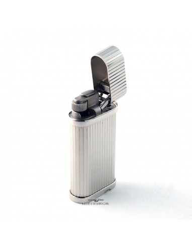 Cartier Platinum Plated Pinstripe C Decor Lighter acheter en ligne