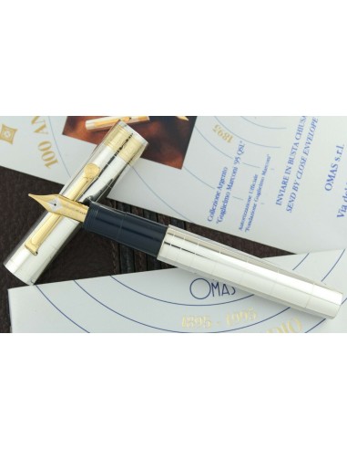 Omas Guglielmo Silver & Vermeil Marconi Fountain Pen  - 1335/2800 une grave pollution 