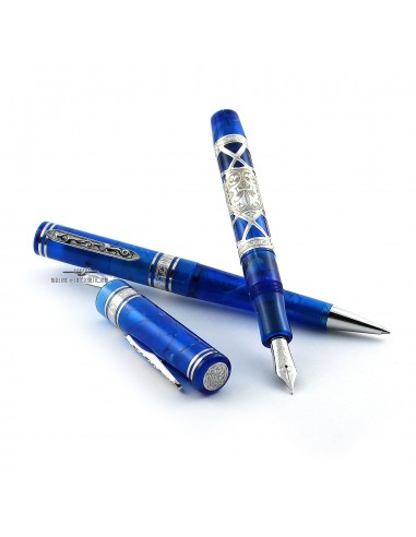 Visconti Blue Empire Limited Edition Fountain (M) & Ballpoint Set Livraison rapide