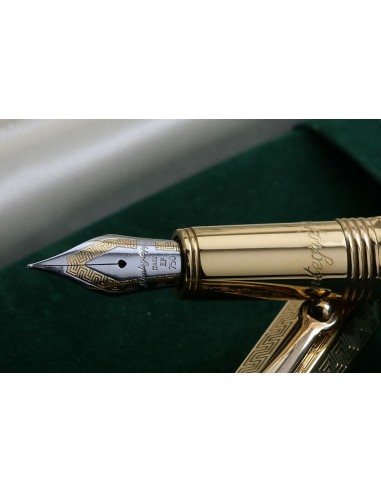 Montegrappa Reminiscence Etched 925 Vermeil Small Fountain Pen - EF Nib des créatures d'habitude