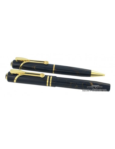 Visconti Titanic Ballpoint & Fountain Pen Set w/ Crystal Ink Well 2024