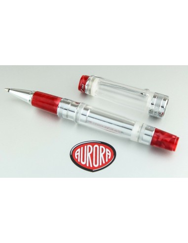 Aurora Optima Demonstrator Chrome Trim Red Aurorloide Rollerball - Floor Model Toutes les collections ici