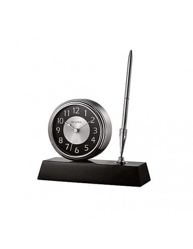 Bulova Signature Table Top Clock with Pen Paris Déstockage Promo