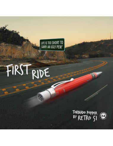 Retro 51 Tornado Popper "First Ride" Limited Edition Rollerball Pen | XRR-22P02 rembourrage situé sous