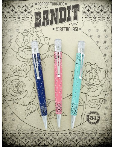 Retro 51 Tornado Popper Bandit Ltd. Ed. Ballpoint Pen Set (Butch, Annie, Doc) du meilleur 