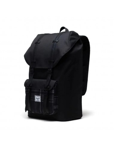 Herschel Little America Backpack - Black/Grayscale Plaid Profitez des Offres !