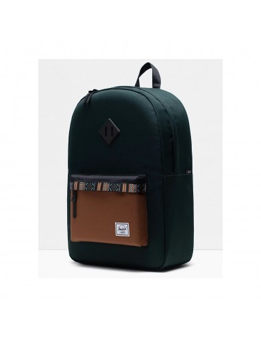 Herschel Heritage Backpack - Scarab/Black/Saddle Brown ou a consommer sur place