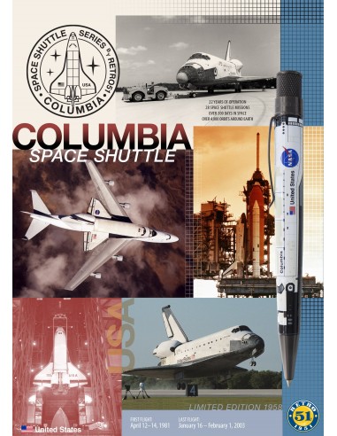 Retro 51 Columbia Space Shuttle Limited Edition Rollerball Pen - ZRR-2280ASF Profitez des Offres !