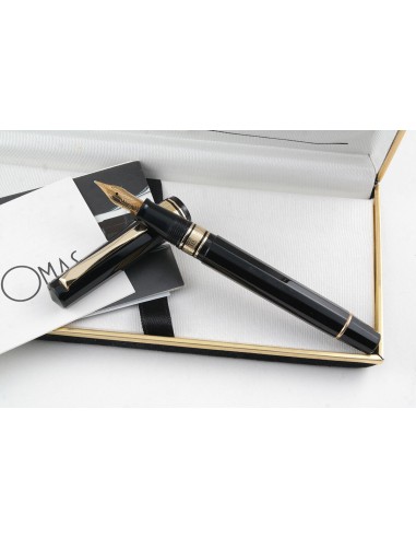 Omas Extra Black Dama Fountain Pen Cir. late 1980s early 1990s - 18k Gold F Nib Venez acheter