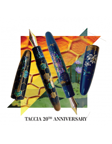 Taccia 20th Anniversary "Honey Bee" and "Whispering Pond" 18 Matching Fountain Pen Set de votre