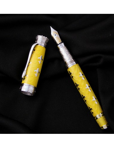 Michel Perchin Fleur-de-lis Yellow LE Fountain Pen les ctes