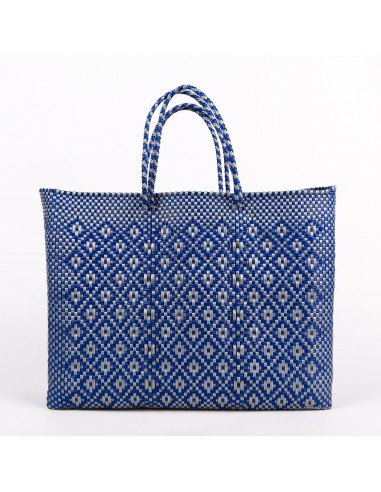 Sac de plage Oaxaca "Flores Azul" Artisanat mexicain. en ligne des produits 