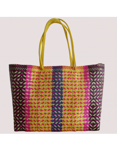 Sac de plage Oaxaca " Colorida Amarilla " Artisanat mexicain. Dans la société mordern