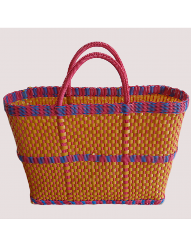 Sac de plage Oaxaca " Rosa / Amarillo " Extra Grand Artisanat Mexicain. pas cher