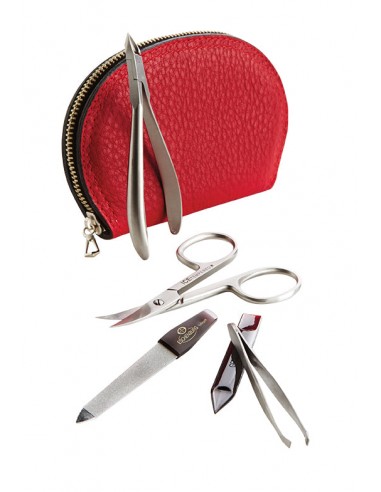 GERMAN MANICURE SET - 5-PIECE LEATHER ZIPPERED MANICURE SET hantent personnes