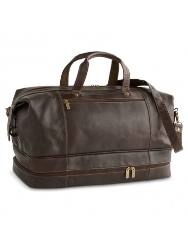 DayTrekr Leather Drop-Bottom Duffel en linge