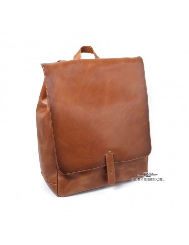 Vintage Leather Large Backpack Par le système avancé 