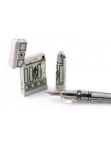 S.T. Dupont Medici Limited Edition Fountain Pen & Lighter Matching Number Set Profitez des Offres !